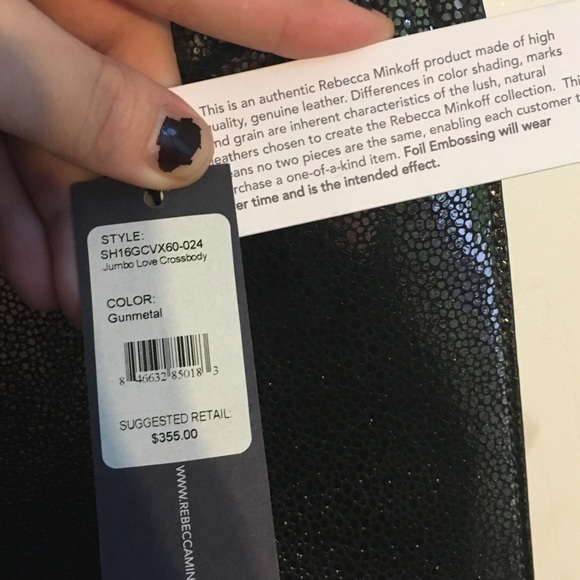 ✨NWT✨Rebecca Minkoff Black Jumbo Love Crossbody - Picture 7 of 8